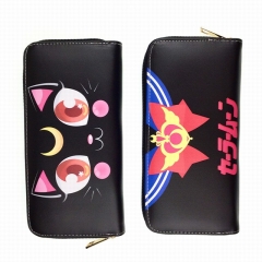 Pretty Soldier Sailor Moon Japanese Cartoon PU Zipper Long Purse Anime Wallet
