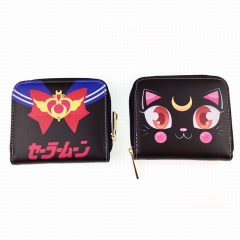 Pretty Soldier Sailor Moon Japanese Cartoon PU Zipper Coin Purse Anime Wallet