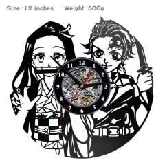 鬼灭之刃-- 动漫创意挂画挂钟钟表PVC材质(不配电池)