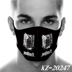3 Styles Attack on Titan Anime Mask Space Cotton Anime Print Mask
