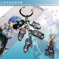 Re Zero kara Hajimeru Isekai Seikatsu Manga Anime Keychain Alloy Keyrings