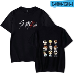4 Styles 5 Colors K-POP Stray Kids Cartoon Cosplay Polyester 3D Anime T-shirt