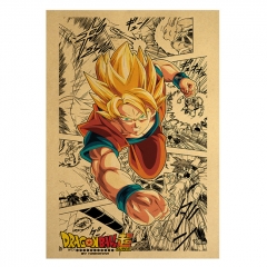Dragon Ball Z Manga Anime Placard Home Decoration Retro Kraft Paper Anime Poster