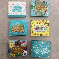6 Styles Animal Crossing: New Horizons Cute Pattern PU Purse Anime Short Wallet