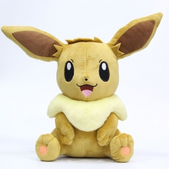 30CM Pokemon Eevee Sitting Cartoon Collection Stuffed Dolls Anime Plush Toy