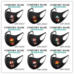 21 Styles Skull Logo Anime Mask Space Cotton Anime Print Mask