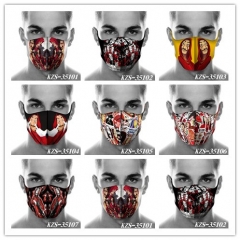 7 Styles La Casa de Papel Anime Mask Space Cotton Anime Print Mask