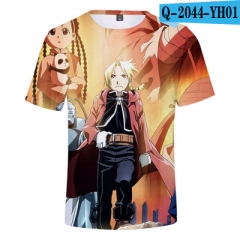 3 Styles Fullmetal Alchemist Customizable Designs Short Sleeves Anime T-shirt