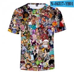 10 Styles One Piece Customizable Designs Short Sleeves Anime T-shirt