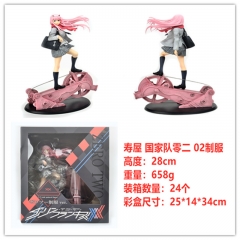 DARLING in the FRANXX 国家队 零二 02 制服 手办，一件24个，高约28cm，外盒尺寸25X14X34cm，重量658g