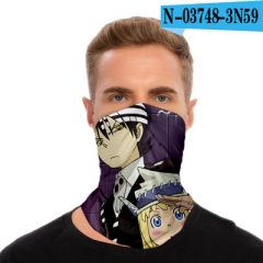 10 Styles Soul Eater 3D Customizable Design Polyester Multifunctional Anime Magic Turban+Face Mask