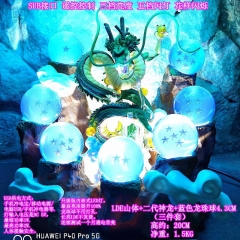Dragon Ball Z Shenron Decorative Figure Model Toy Set (shenron + LED base + 4.3CM crystal ball) )