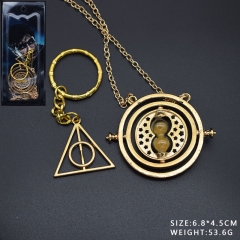 2 Colors Harry Potter Cosplay Movie Pattern Decorative Alloy Anime Necklace