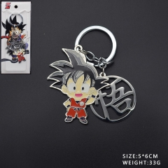 Dragon Ball Z Goku Cosplay Cartoon Pattern Decorative Alloy Anime Keychain