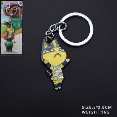 5 Styles Animal Crossing: New Horizons Cartoon Pattern Cosplay Decorative Key Chain Alloy Anime Keychain