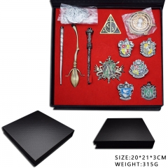 Harry Potter Movie Cosplay Alloy Necklace+Keychain+Magic Wand (10pcs/set)