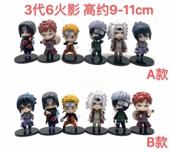 2 Styles 3 Ver. Naruto Japanese Cartoon Character Anime PVC Figure Toy (6pcs/set)