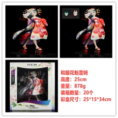 从零开始的异世界生活 花魁蕾姆 和服手办（附特典怠惰面具青鬼）一件20个，高约25cm，外盒尺寸25*15*34cm，重量878g