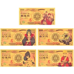 2020新款塑料金箔火影忍者 100万亿日元纪念币金箔钞货币创意钱币