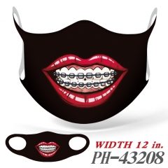 20 Styles Funny Face Mask Ice fabric Anime Print Mask