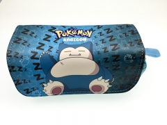2 Styles Pokemon For Student Canvas Double Layer Anime Pencil Bag