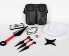 Naruto Weapon Pack Kunai + Headband + Necklace + Ring+ Shuriken Plastic Anime Toys