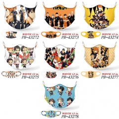 7 Styles Haikyuu Anime Mask Ice fabric Anime Print Mask