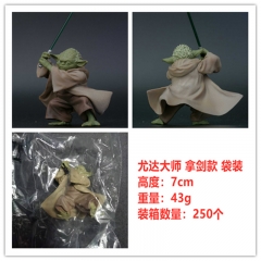 星球大战 绝地武士 尤达大师 拿剑款 袋装 公仔摆件，一件250个，高约7cm，重量43g