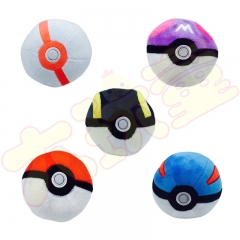 12CM 5 Colors Pokemon Poke Ball Cartoon Character For Kids Collectible Doll Anime Plush Toy
