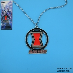 Black Widow Movie Cartoon Metal Alloy Necklace