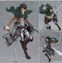 Figma Attack on Titan Levi Ackerman 213# Cartoon Figures Can Change Face Anime PVC Figure