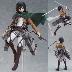 Figma Attack on Titan/Shingeki No Kyojin 203# Mikasa·Ackerman Movable Character Cartoon Model Toy Anime PVC Figure