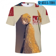 10 Styles Demon Slayer: Kimetsu no Yaiba Customizable Short Sleeves Polyester Anime T-shirt