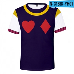 6 Styles HUNTER×HUNTER Customizable Short Sleeves Polyester Anime T-shirt