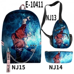 37 Styles Dragon Ball Z School Backpack Bag+Crossbody Bag+Pencil Bag (Set)