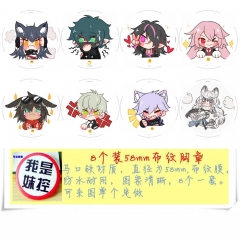 8款一套5.8cm 明日方舟  圆形布纹胸针