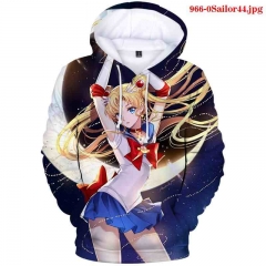 966 美少女战士3D全彩打印连帽卫衣