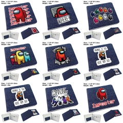 8 Styles Among us Color Printing Denim Fold Wallet