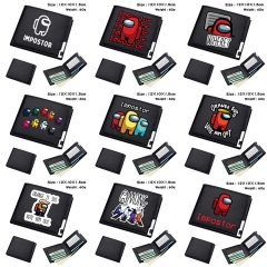 9 Styles Among us High Quality Color Printing PU Fold Wallet