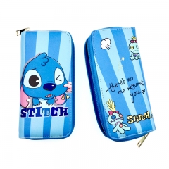 7 Styles Lilo & Stitch Cartoon Colorful  Coin Purse PU Zipper Anime Long Wallet
