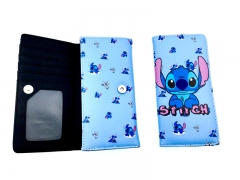 5 Styles Lilo & Stitch Cartoon Colorful Coin Purse PU Button Anime Long Wallet