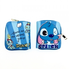 10 Styles Lilo & Stitch Cartoon Colorful Bifold Coin Purse PU Zipper Anime Short  Wallet