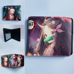 14Styles Demon Slayer : Kimetsu no Yaiba Cartoon Color Coin Purse Folding PU Anime Short Wallet