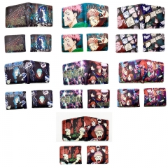 7 Styles Jujutsu Kaisen Anime Cosplay PU Purse Folding Anime Short Wallet