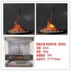 带电池 Gecco 黑暗之魂 篝火 发光的火堆 发光剑 手办 一件18个，高约23cm，外盒尺寸17X17X24cm，重量383g