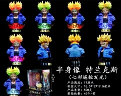 龙珠半身像特兰克斯公仔手办高17厘米重500克一箱45个，七彩遥控发光