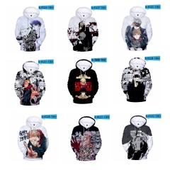 18 Styles jujutsu kaisen Cosplay 3D Long Sleeves Digital Print Anime Hooded Hoodies