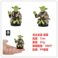 星球大战 原力觉醒 尤达大师 尤达坐姿 袋装 公仔车载摆件手办（配送底座胶贴）一件500个，高约7cm，重量61g，PP袋装，