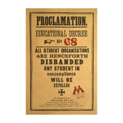 Harry Potter Home Decoration Retro Kraft Paper Anime Poster