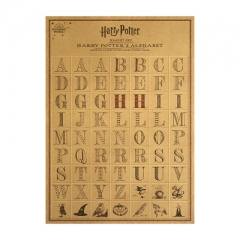 Harry Potter Home Decoration Retro Kraft Paper Anime Poster